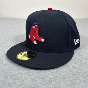 New Era Boston Red Sox Hat Size 7 1/4 On Field Authentic Collection 59FIFTY NEW